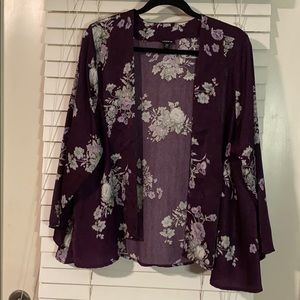 Purple Flower Kimono - Torrid 1/2